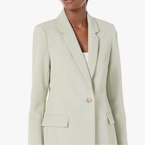 The Drop Women’s Single-Button Light Sage Blazer